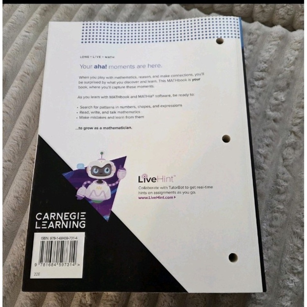 Mathbook Student Edition Course 2 Carnegie Learning - Picture 2 of 4